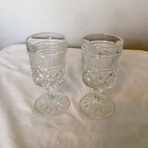 Pair crystal goblets